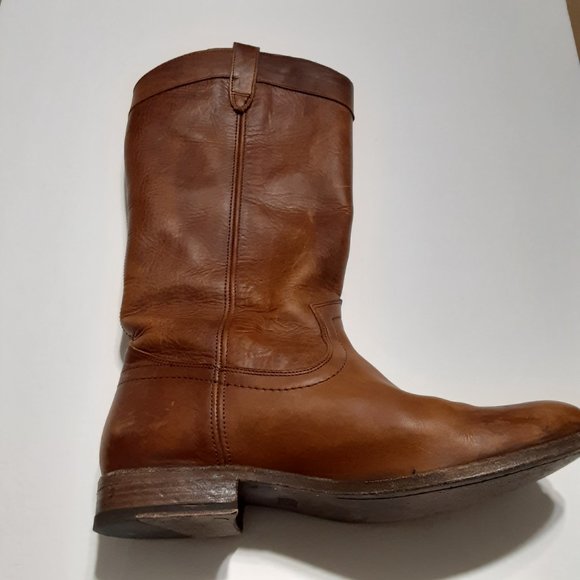 Frye Cognac Melissa Pull On Women's Leather Boots 3475458-COG Size 10B - Picture 5 of 11
